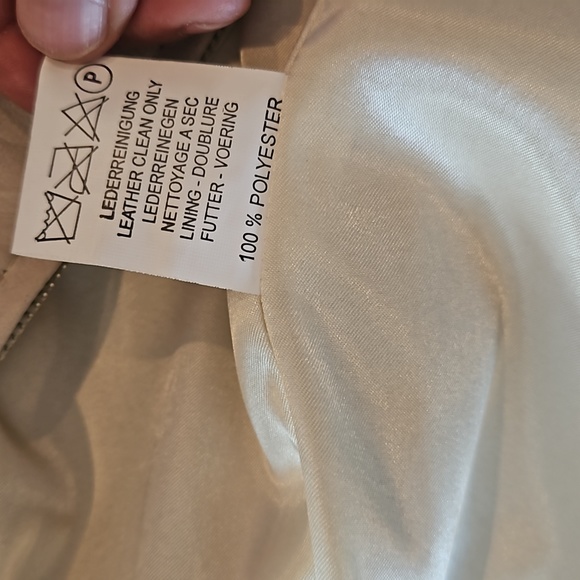 PREGO Designer Leather Women Jacket %100 Geniun lamp leather Beige Size XXL - Picture 11 of 12